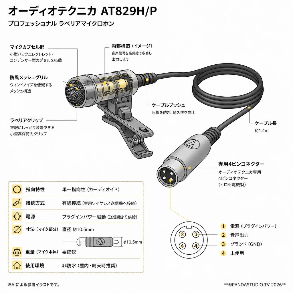 audio technica  AT829H/P スペック