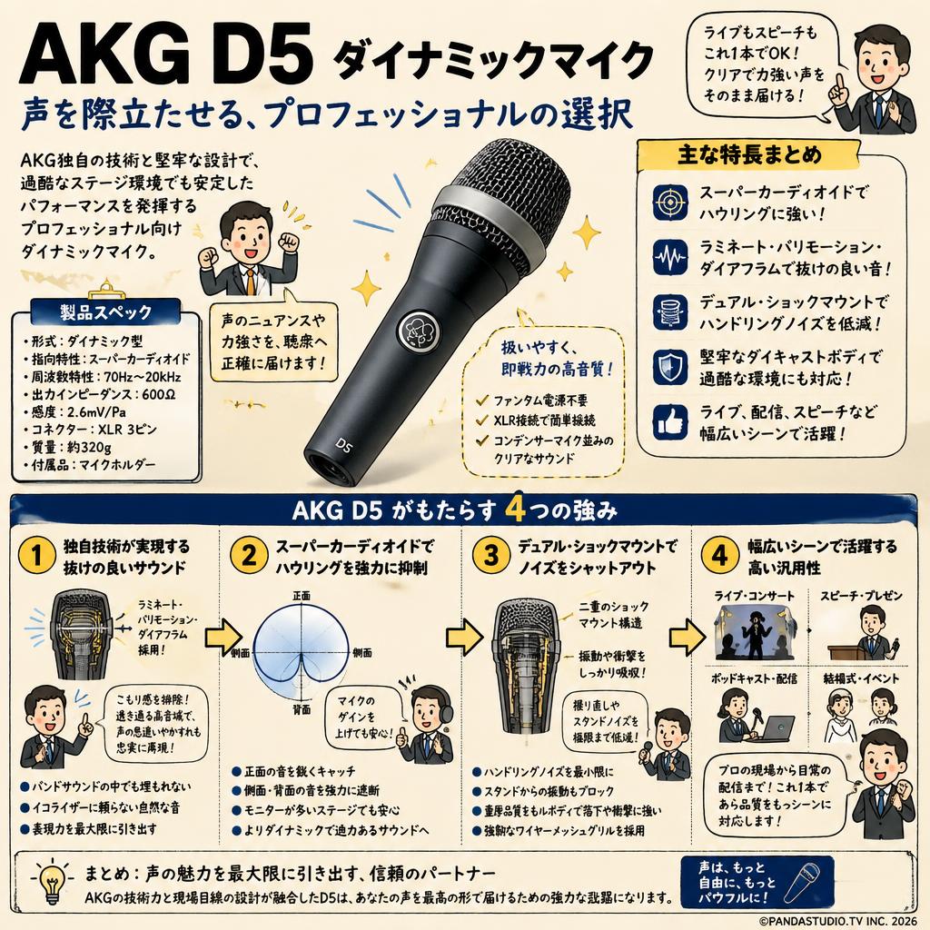 AKG D5 ダイナミックマイク 概要