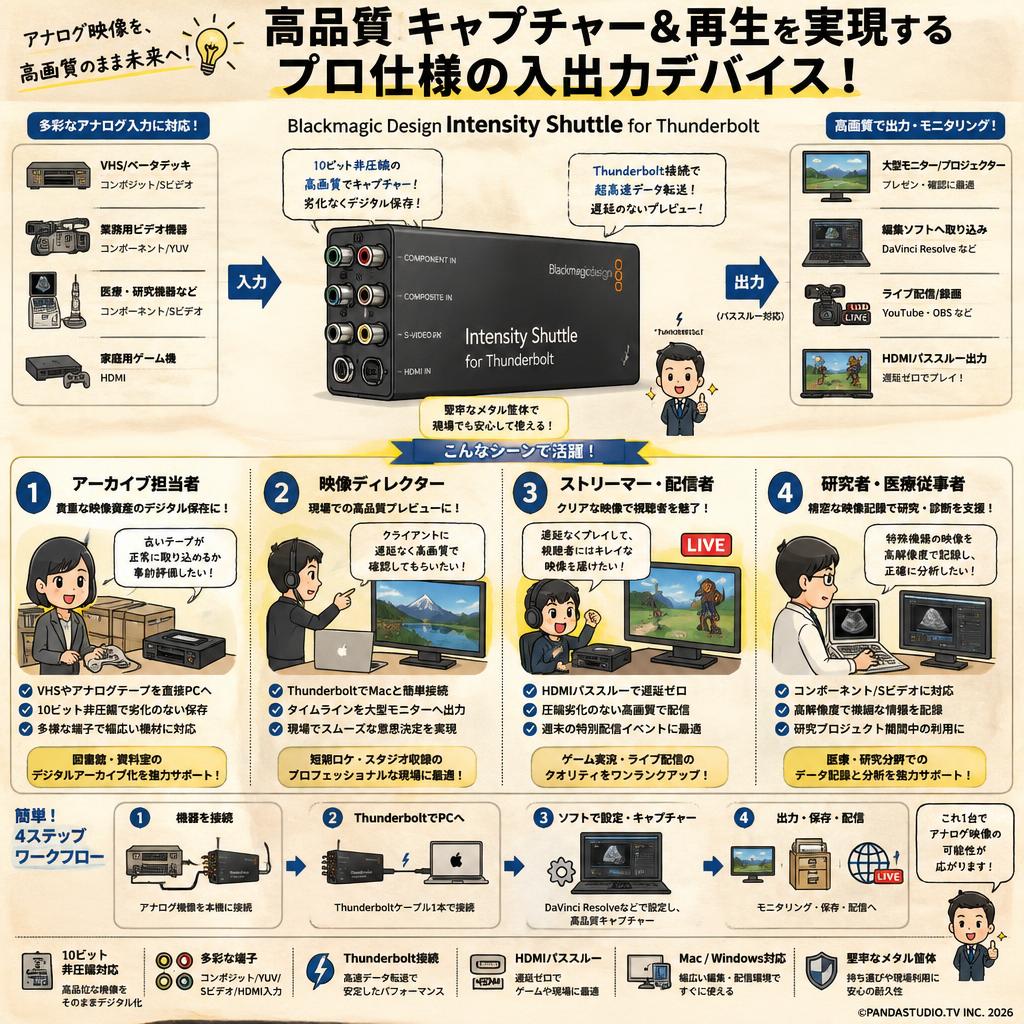 Blackmagic Design  Intensity Shuttle for Thunderbolt おもな対象のお客様