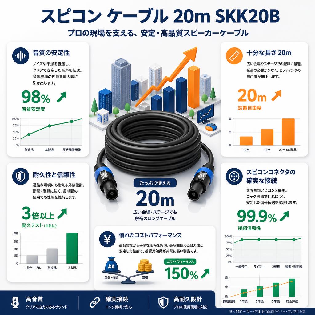 スピコン ケーブル 20m SKK20B セールスポイント