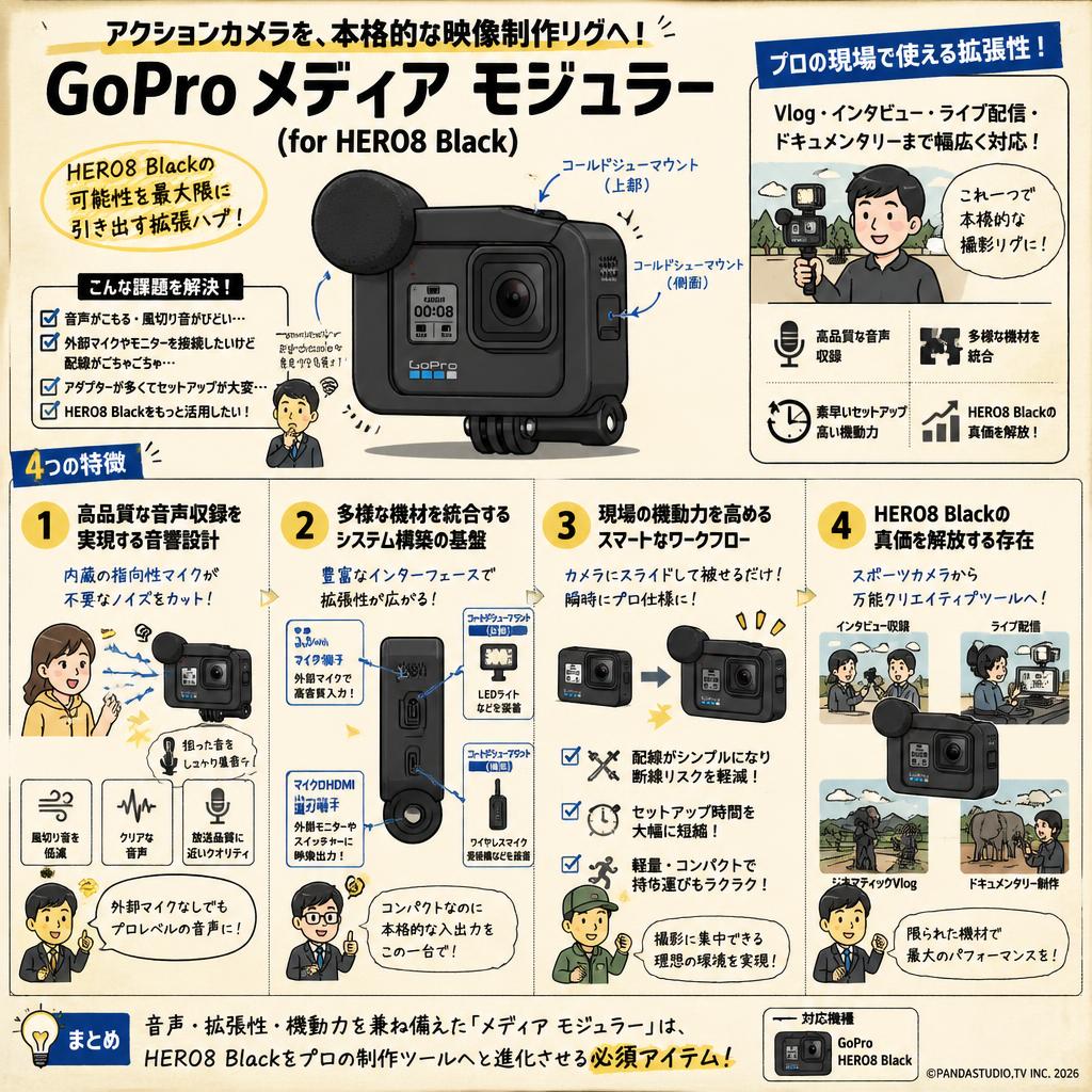 GoPro メディア モジュラー（for HERO8 Black） 概要