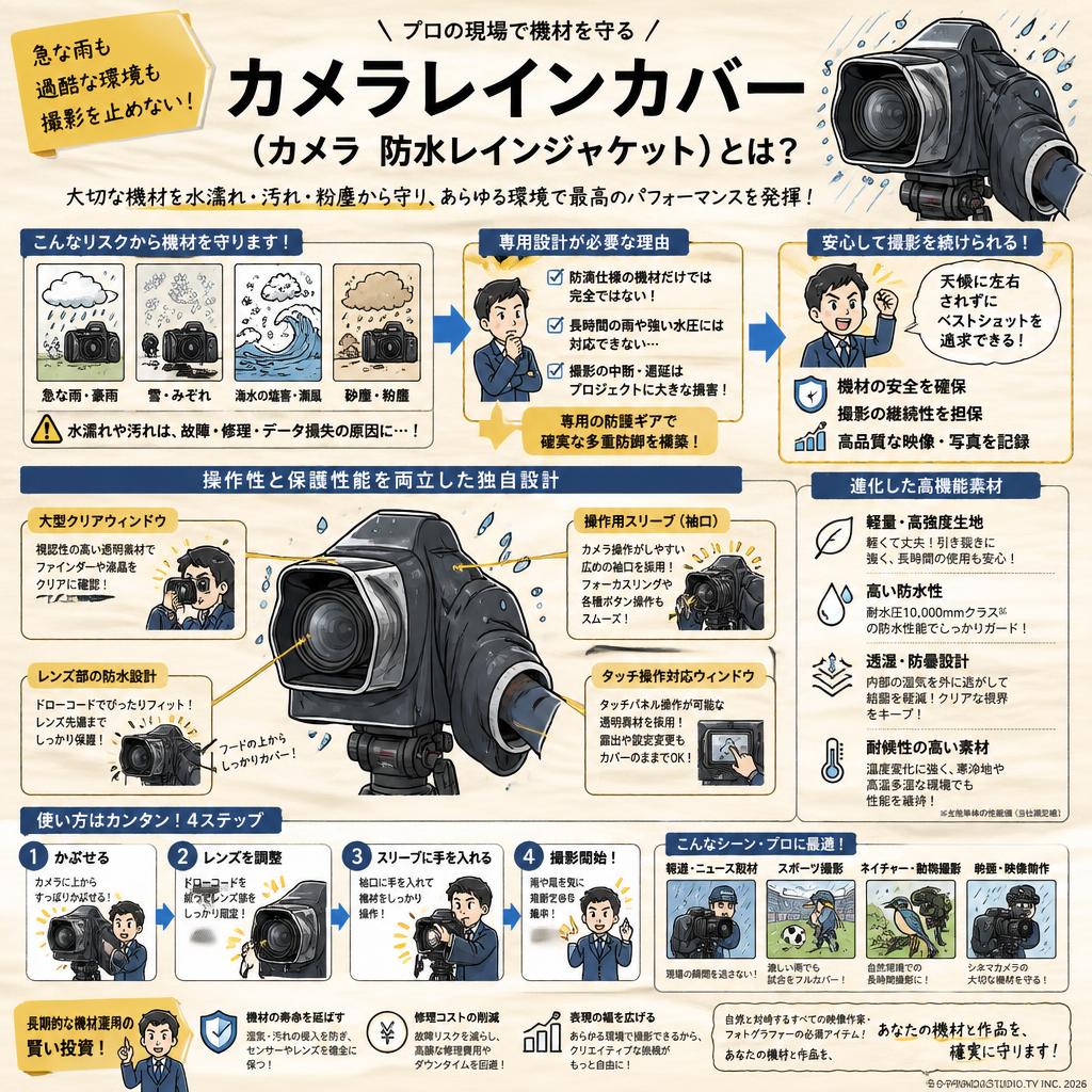 カメラレインカバー （カメラ 防水レインジャケット） 概要