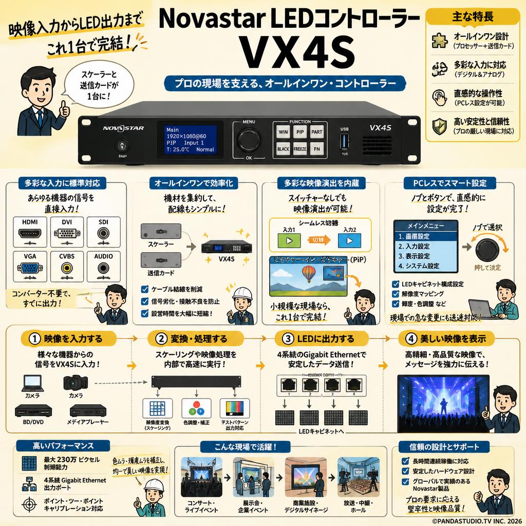 Novastar LEDコントローラー VX4S 概要