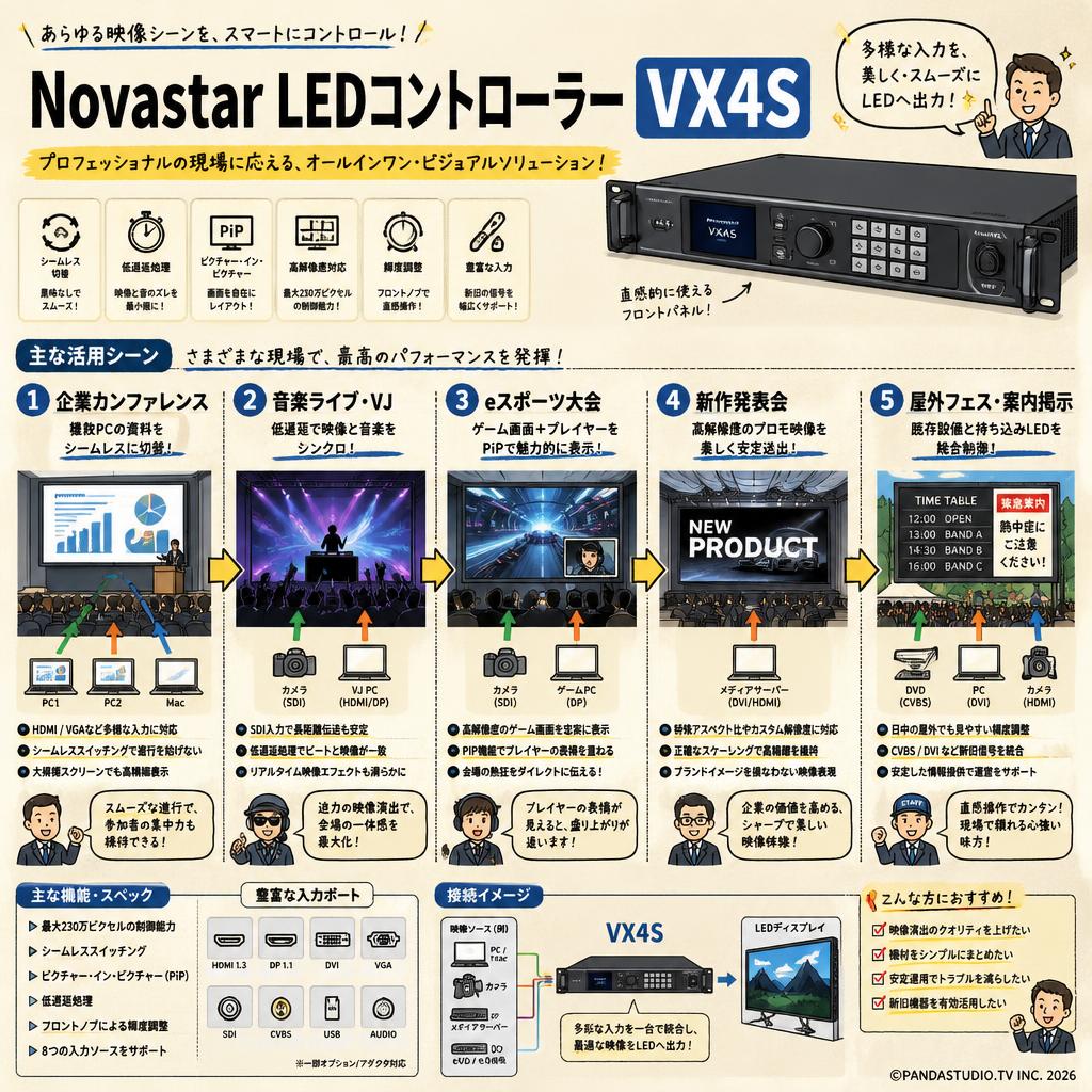 Novastar LEDコントローラー VX4S 用途