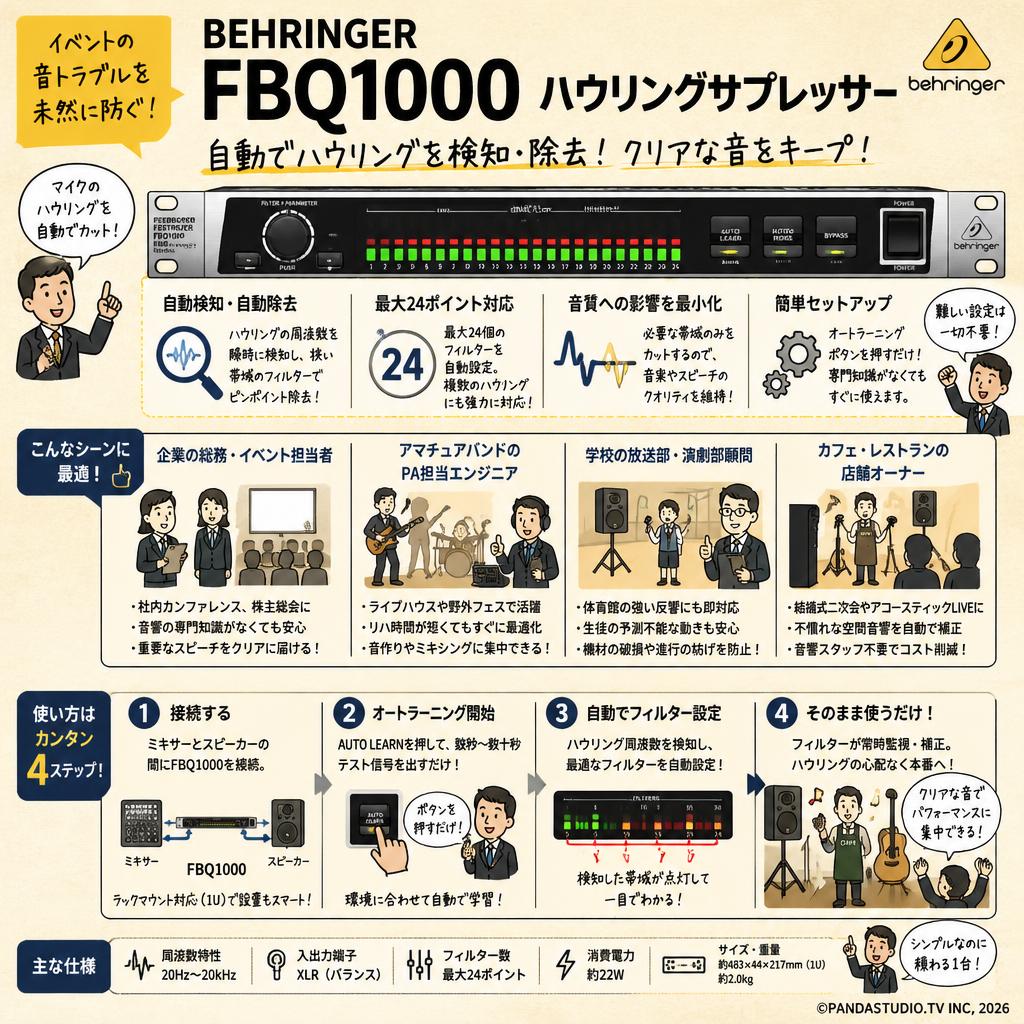 BEHRINGER FBQ1000 ハウリングサプレッサー おもな対象のお客様