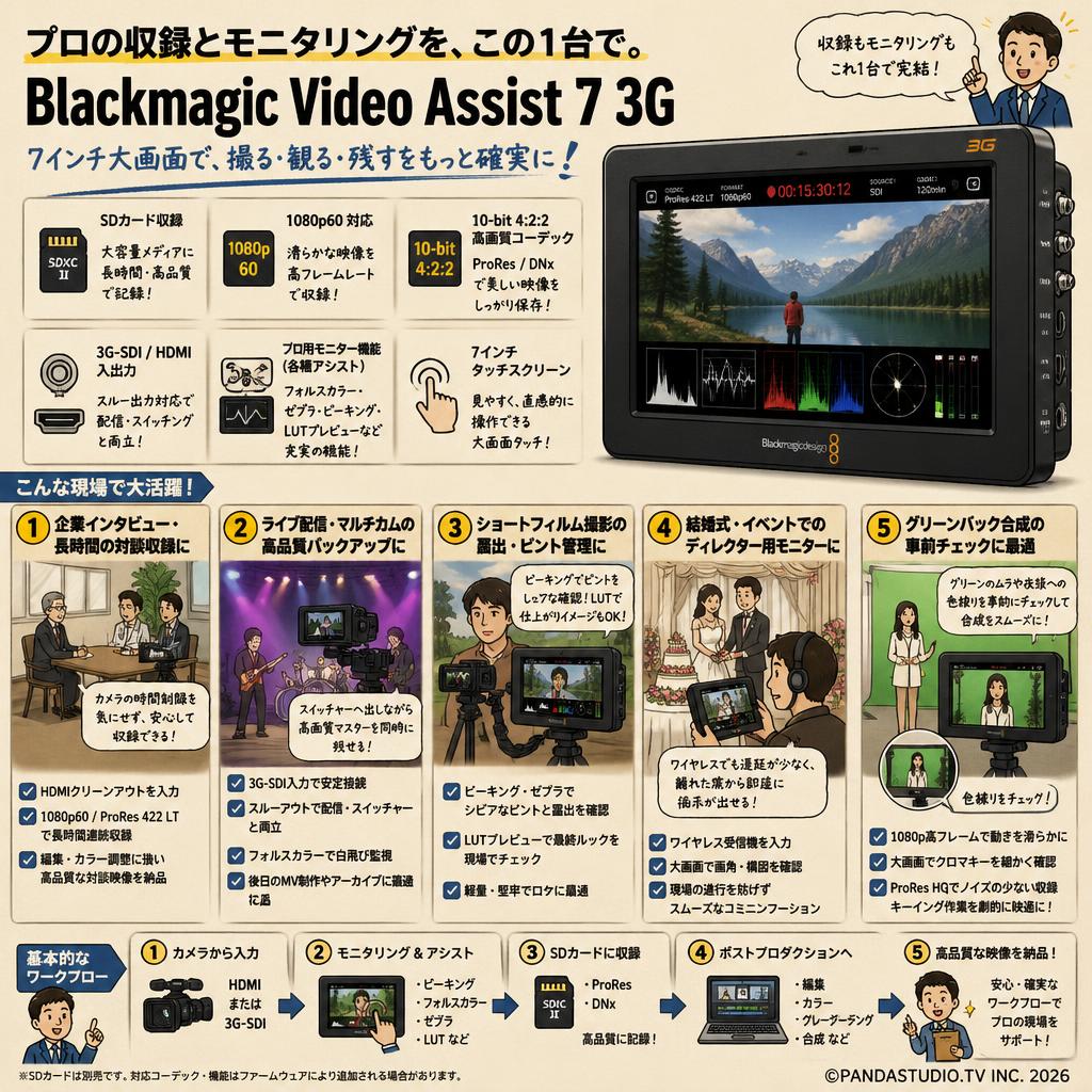 Blackmagic Video Assist 7 3G 用途