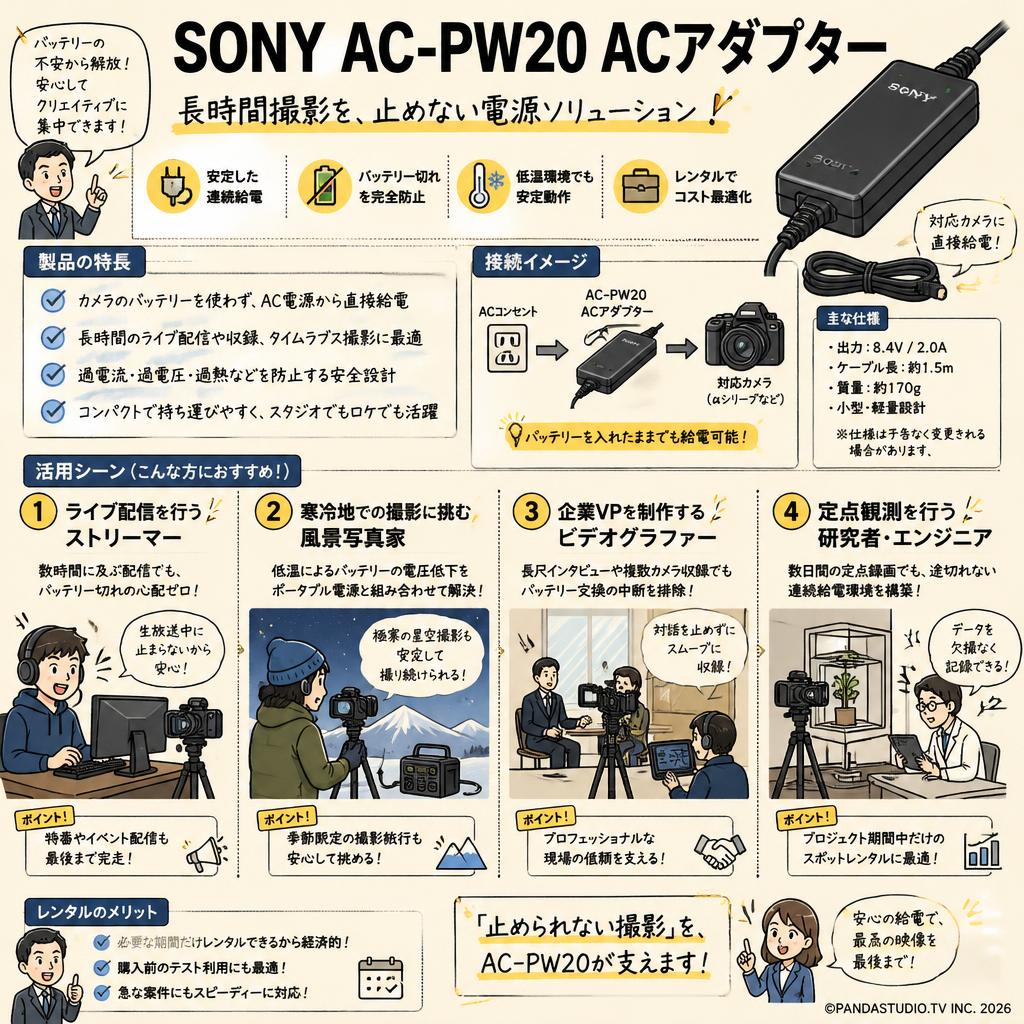 SONY AC-PW20 ACアダプター おもな対象のお客様