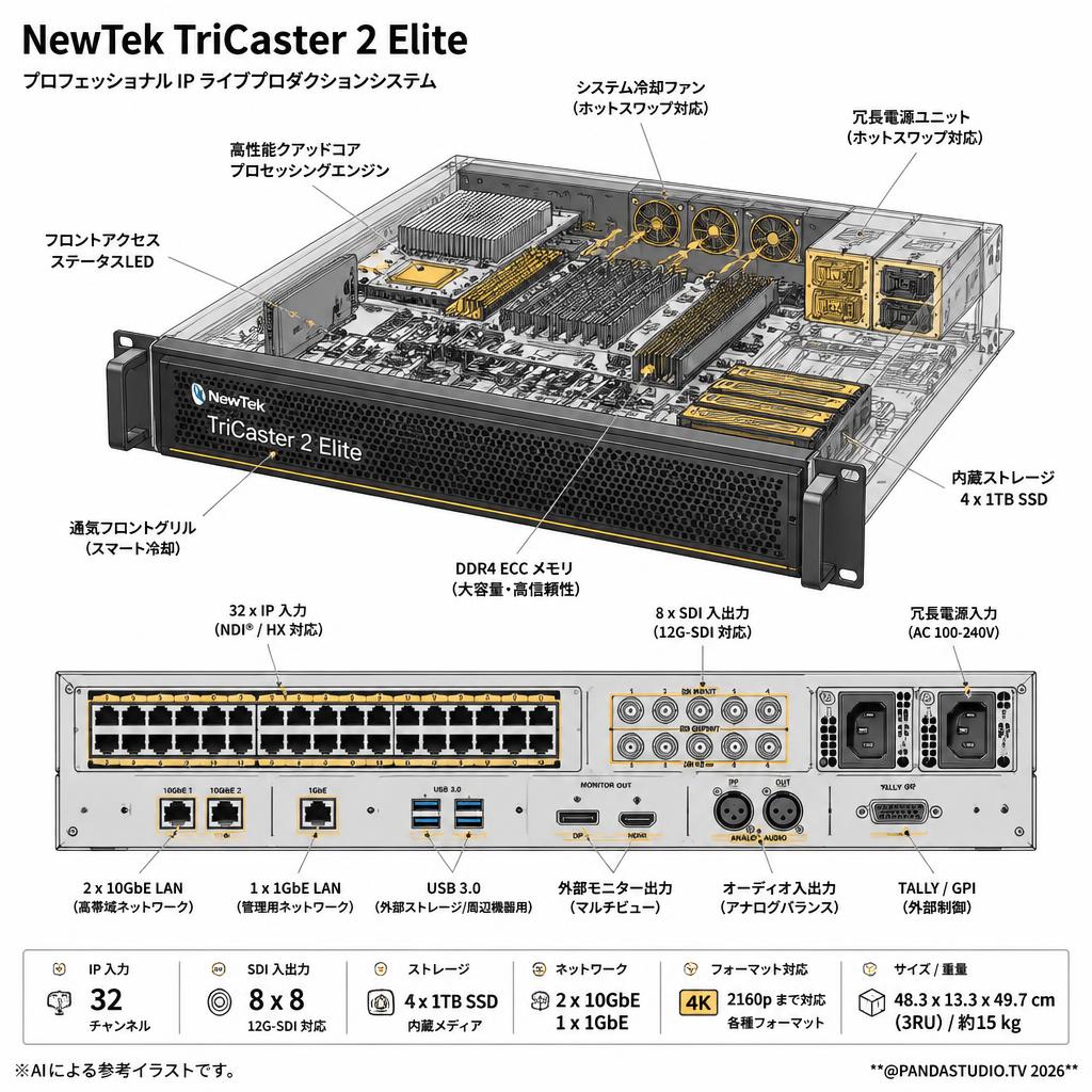 NewTek TriCaster 2 Elite スペック