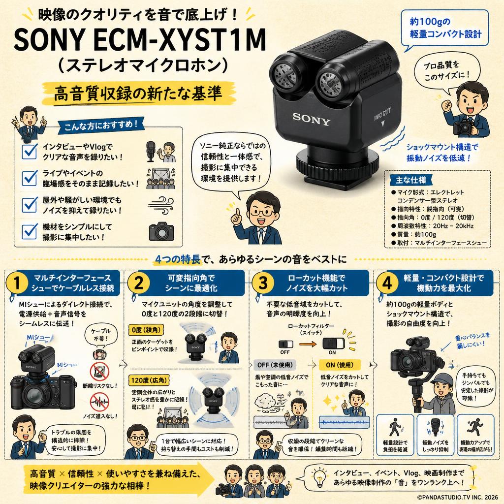 SONY ECM-XYST1M (ステレオマイクロホン) 概要