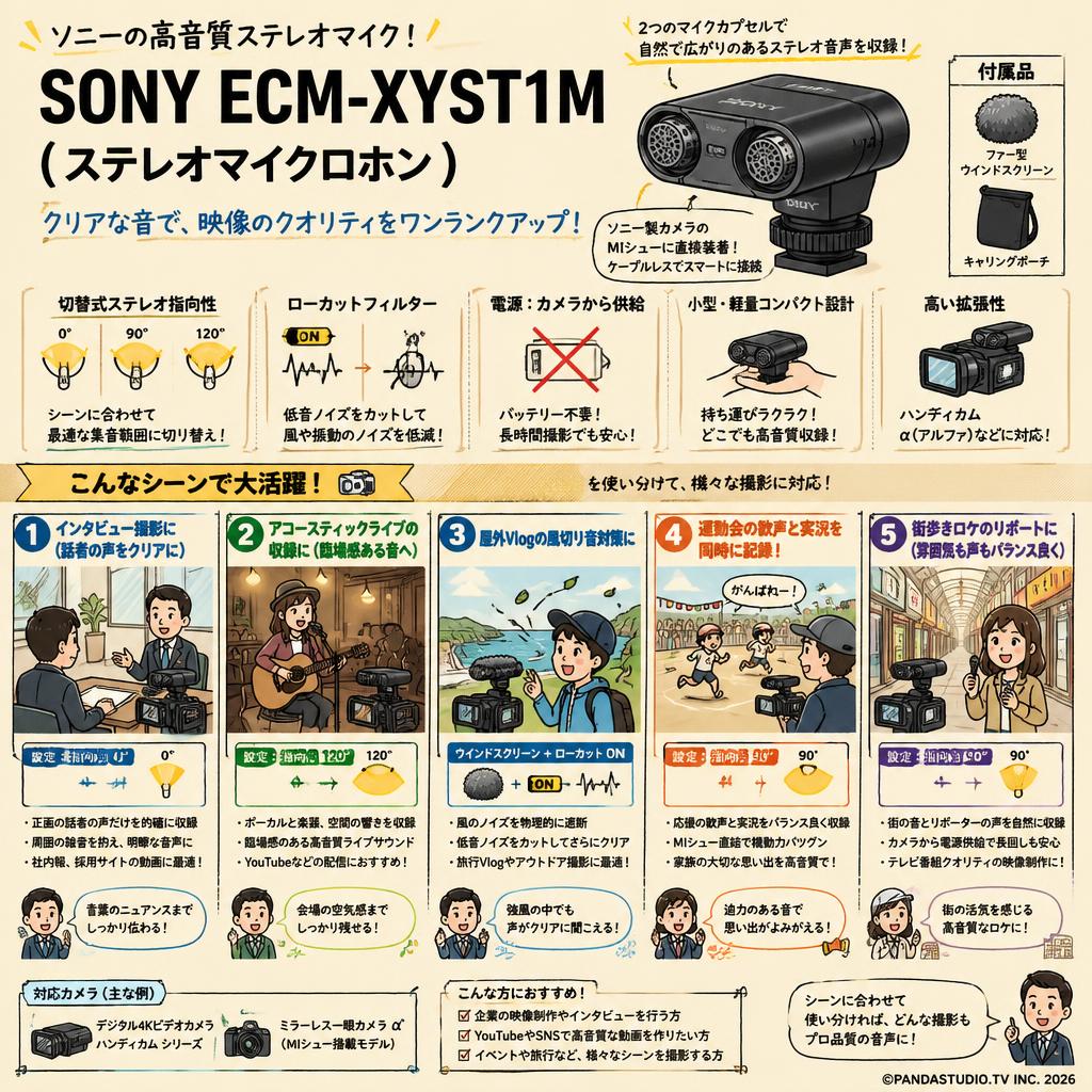 SONY ECM-XYST1M (ステレオマイクロホン) 用途