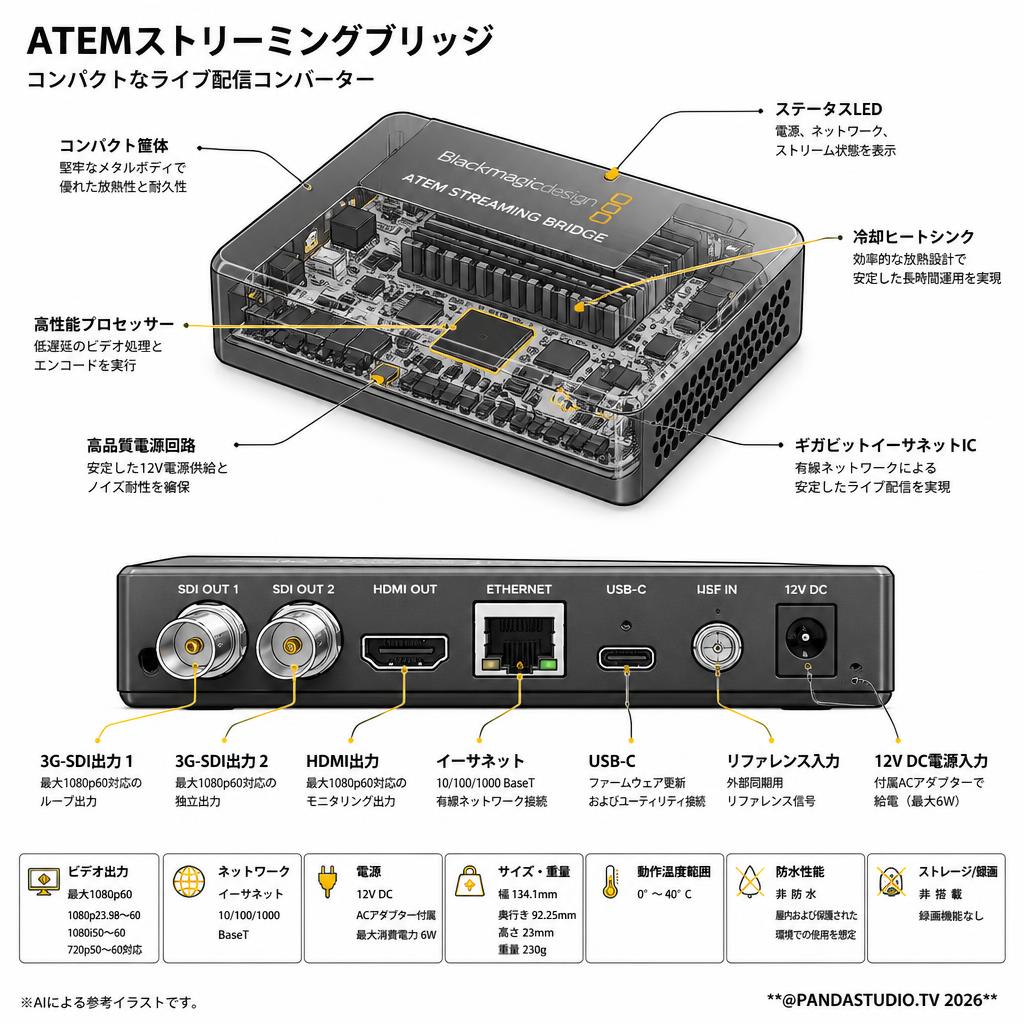 Blackmagic Design ATEM Streaming Bridge スペック