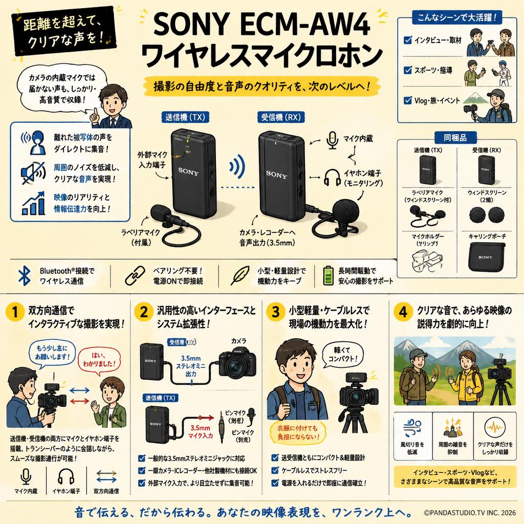 SONY ECM-AW4 ワイヤレスマイクロホン 概要