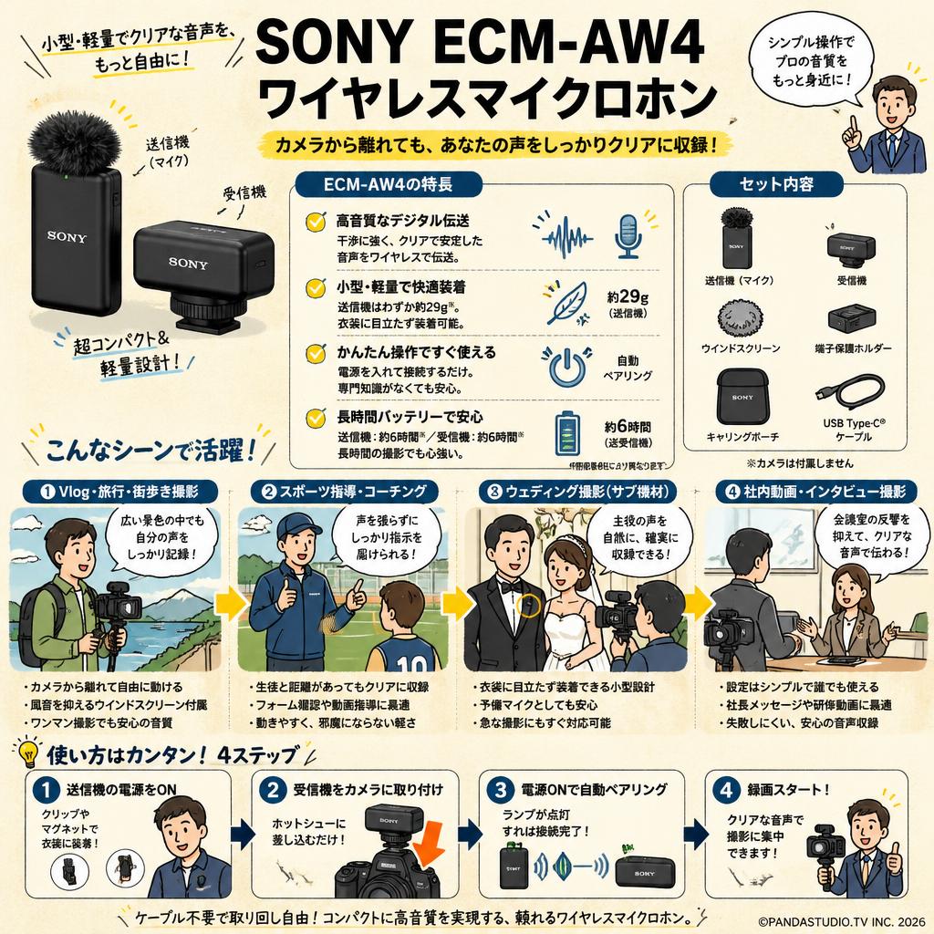 SONY ECM-AW4 ワイヤレスマイクロホン おもな対象のお客様