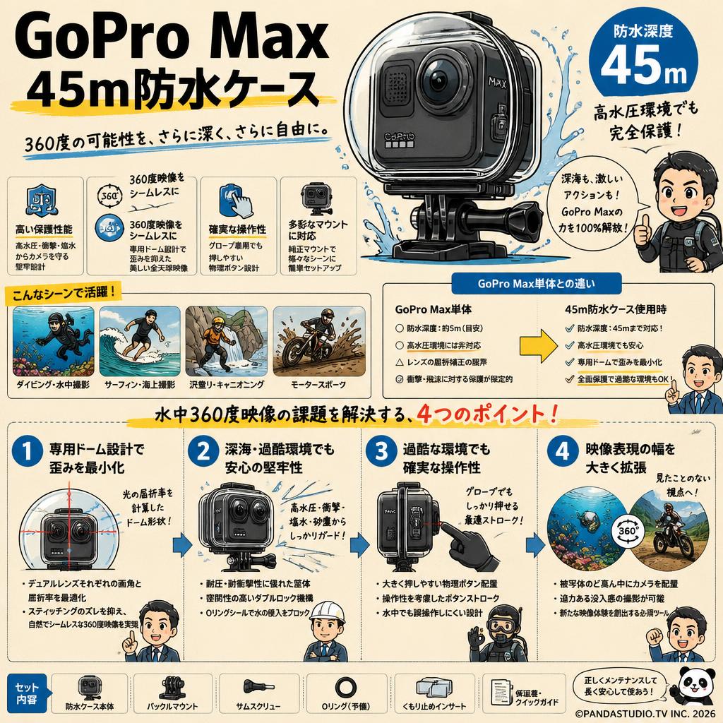GoPro Max 45m防水ケース 概要
