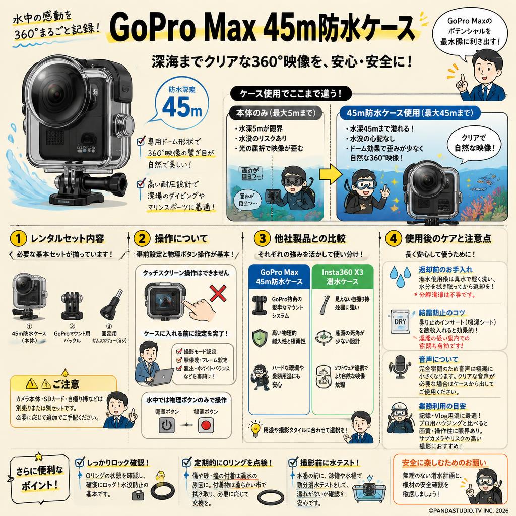 GoPro Max 45m防水ケース FAQ（よくある質問と答え）