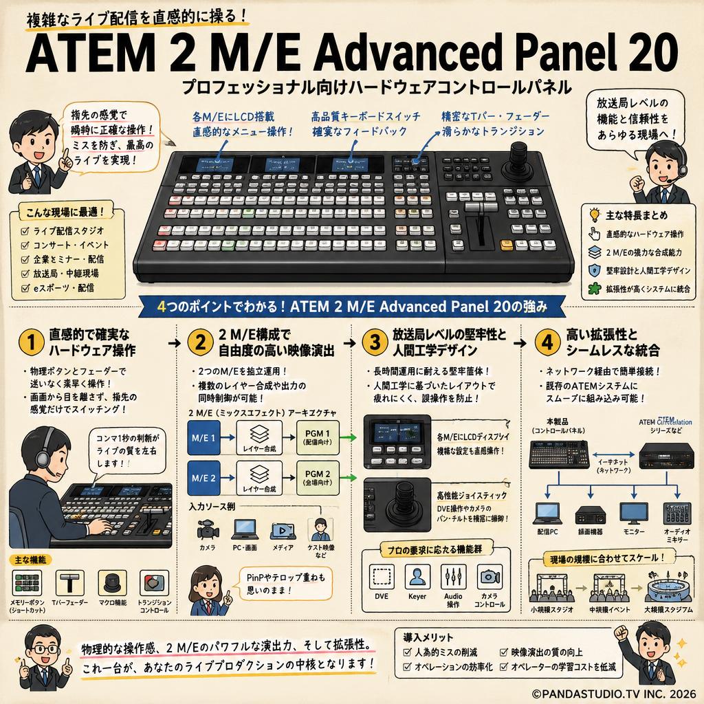 Blackmagic Design ATEM 2 M/E Advanced Panel 20 概要
