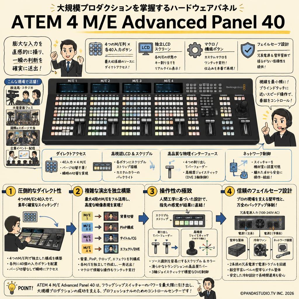 Blackmagic Design ATEM 4 M/E Advanced Panel 40 概要