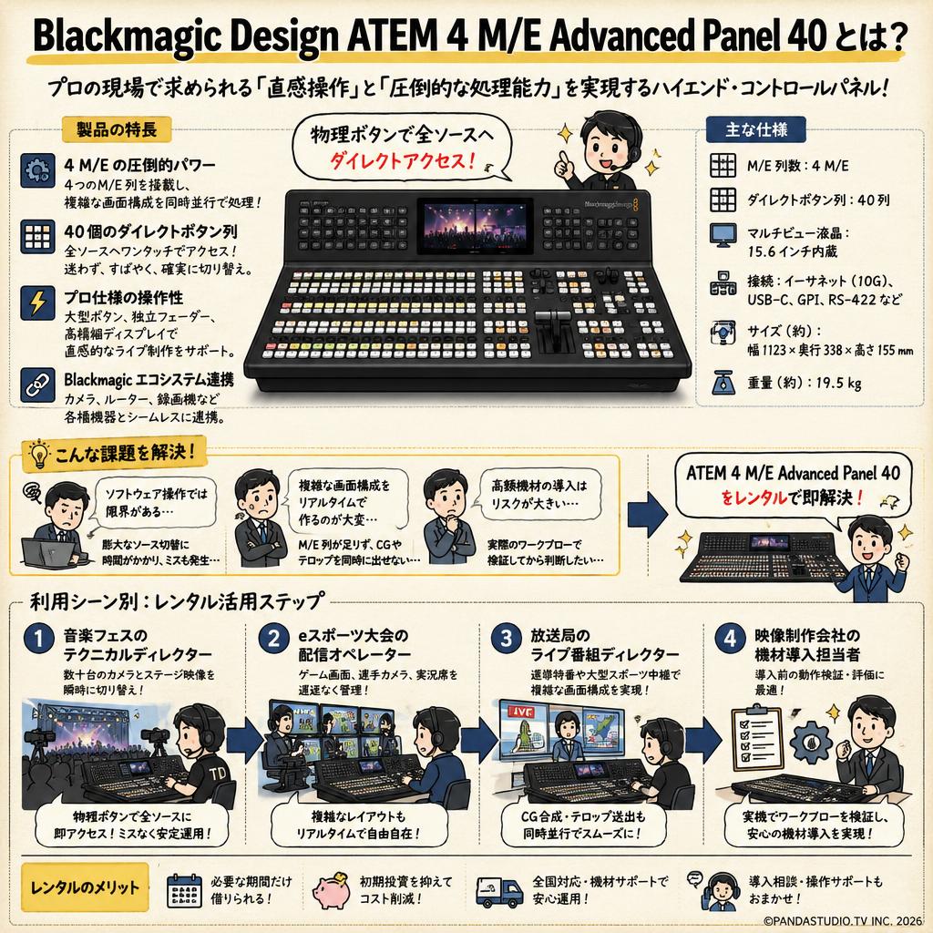 Blackmagic Design ATEM 4 M/E Advanced Panel 40 おもな対象のお客様