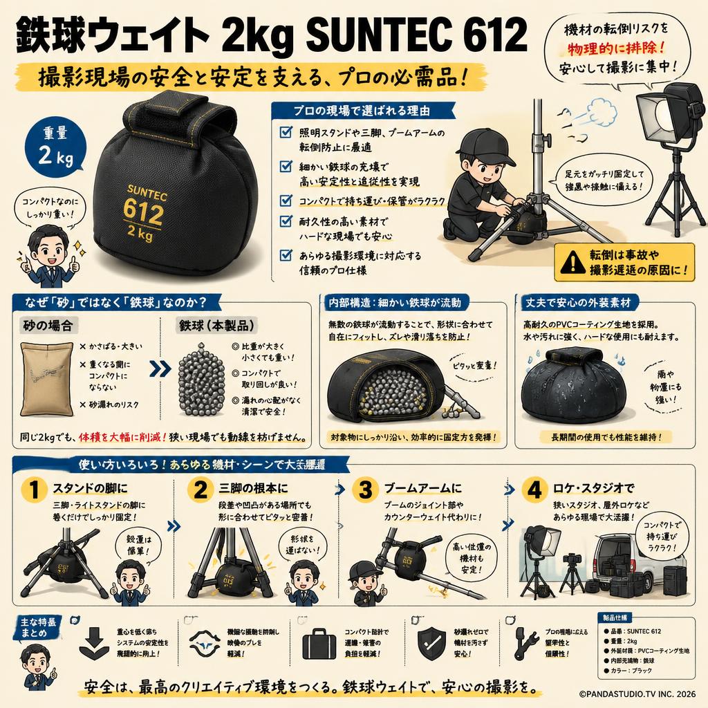 鉄球ウェイト 2kg SUNTEC 612 | パンダスタジオ・レンタル公式サイト