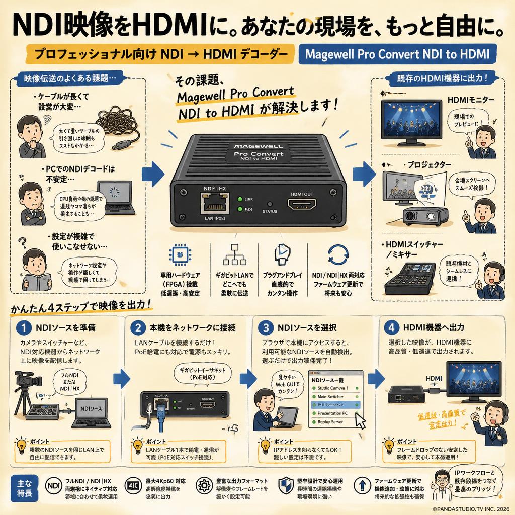 Magewell Pro Convert NDI to HDMI 概要