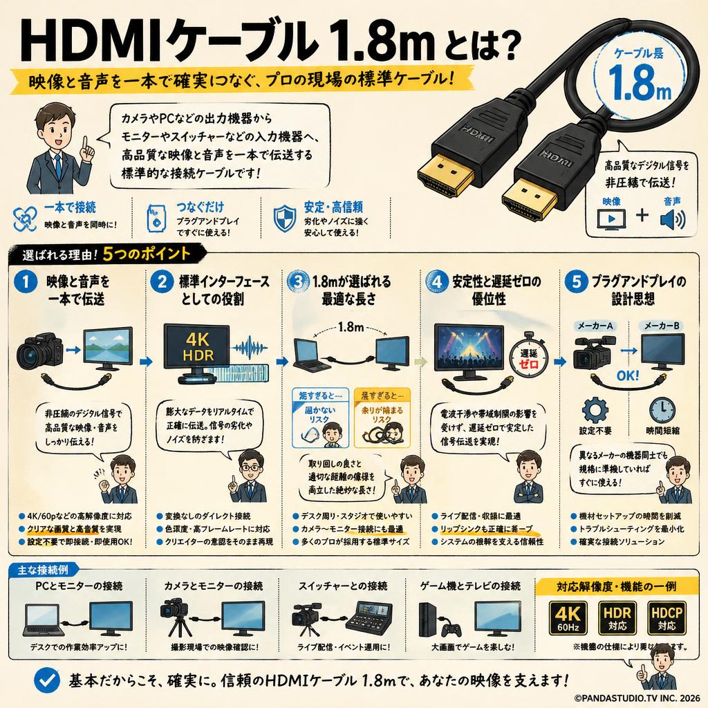 HDMIケーブル 1.8m 概要