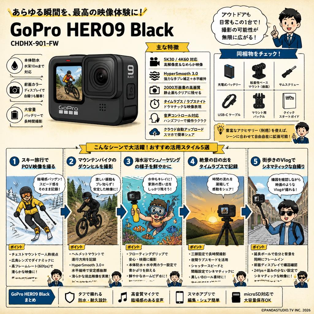 GoPro HERO9 Black  CHDHX-901-FW 用途