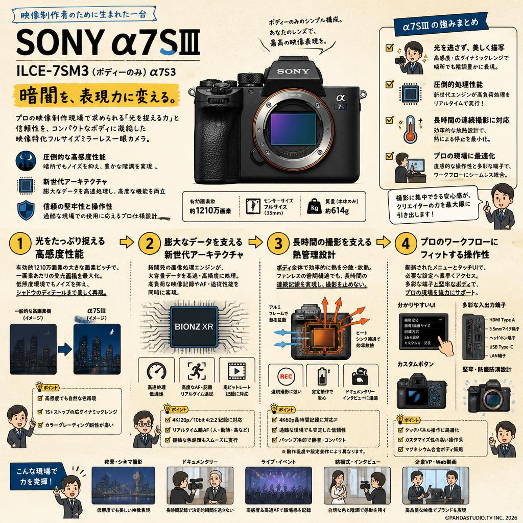 SONYα7SⅢ ILCE-7SM3（ボディーのみ）α7S3 概要