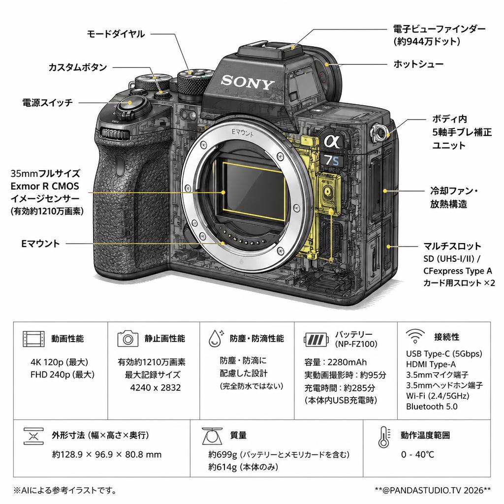 SONYα7SⅢ ILCE-7SM3（ボディーのみ）α7S3 スペック