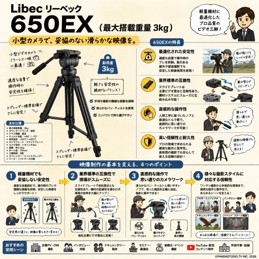 Libec リーベック 650EX (最大搭載重量 3kg) 概要