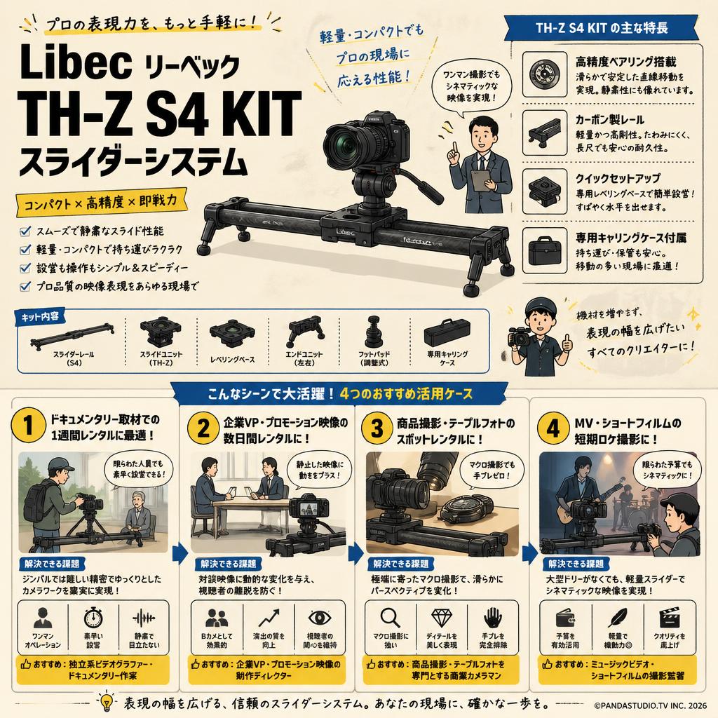 Libec リーベック TH-Z S4 KIT スライダーシステム おもな対象のお客様