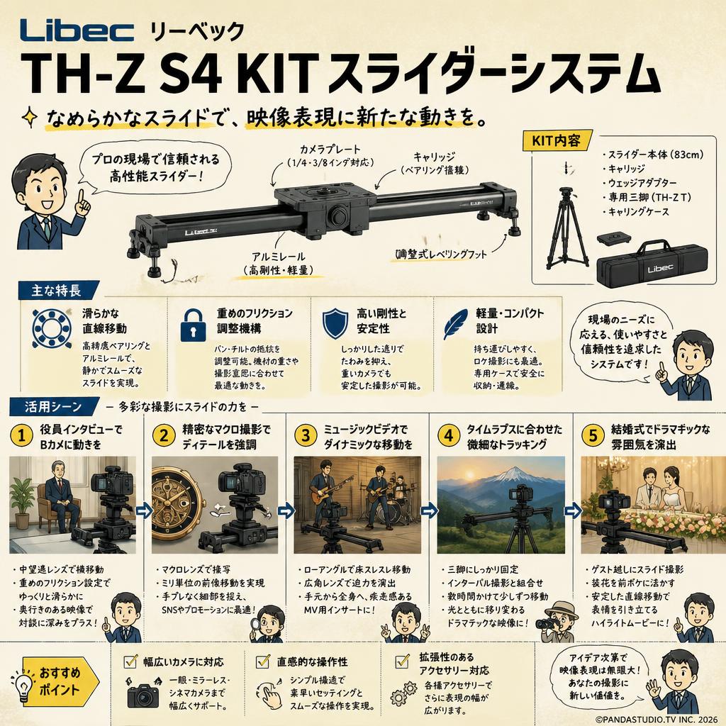 Libec リーベック TH-Z S4 KIT スライダーシステム 用途