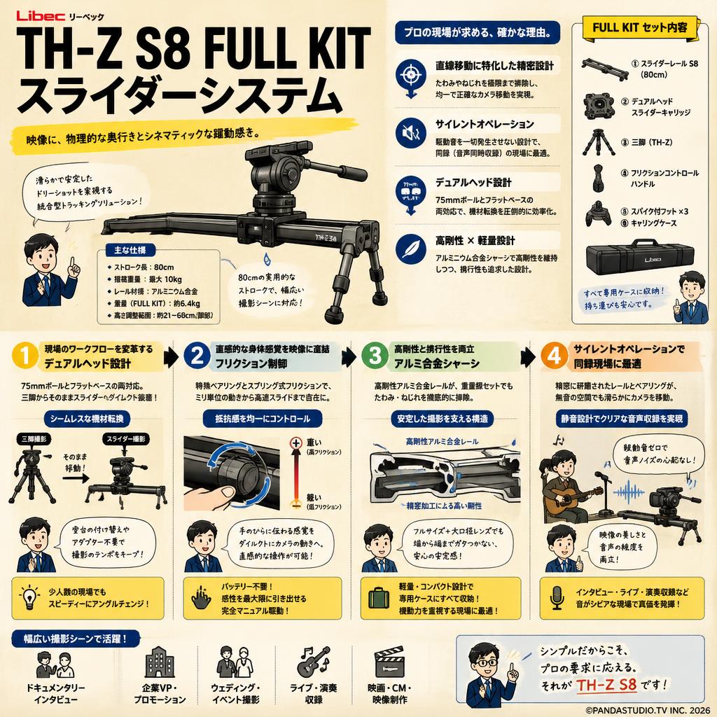 Libec リーベック TH-Z S8 FULL KIT  スライダーシステム 概要