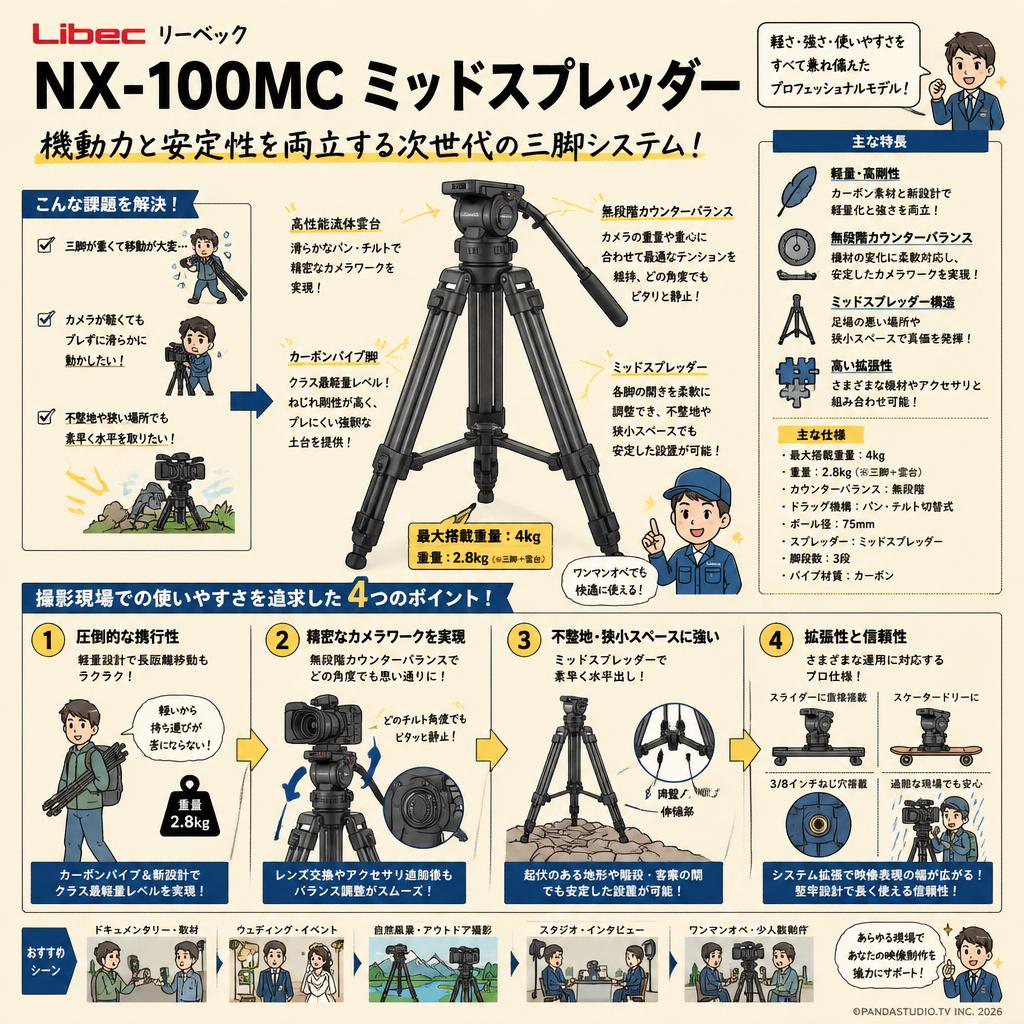 Libec リーベック NX-100MC ミッドスプレッダー 概要