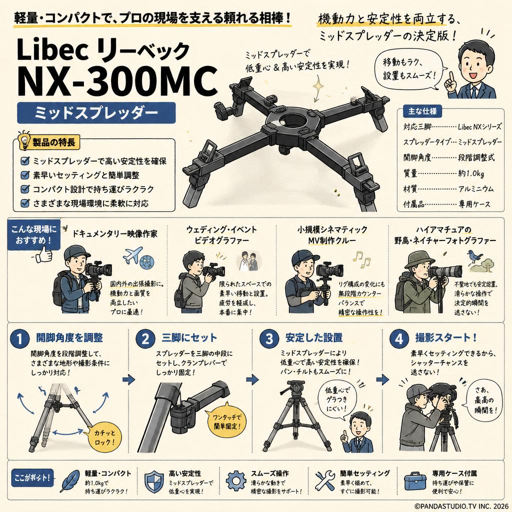 Libec リーベック NX-300MC ミッドスプレッダー おもな対象のお客様
