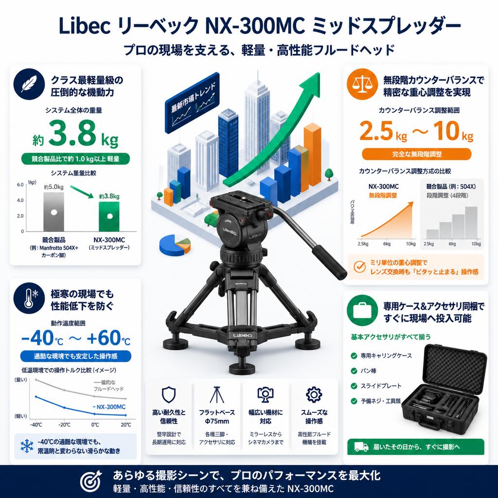 Libec リーベック NX-300MC ミッドスプレッダー セールスポイント