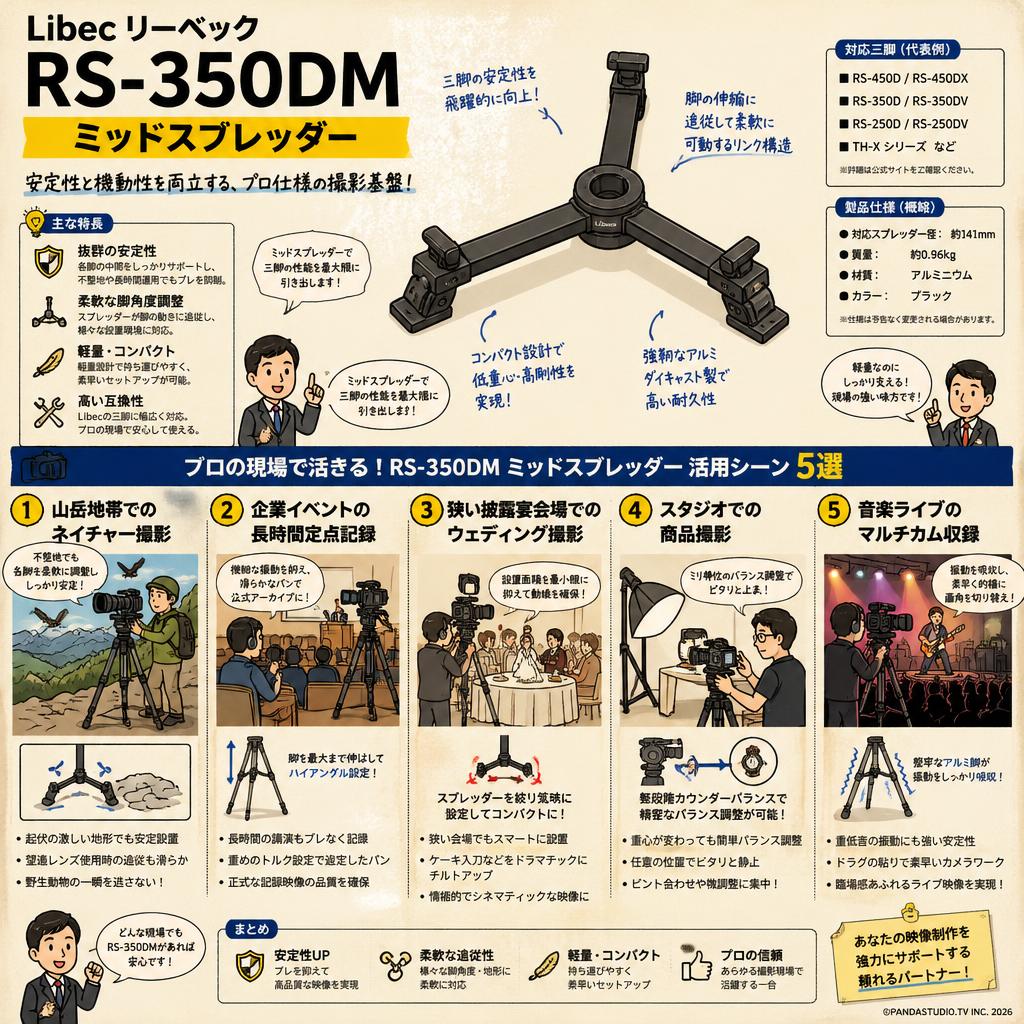 Libec リーベック RS-350DM ミッドスプレッダー 用途