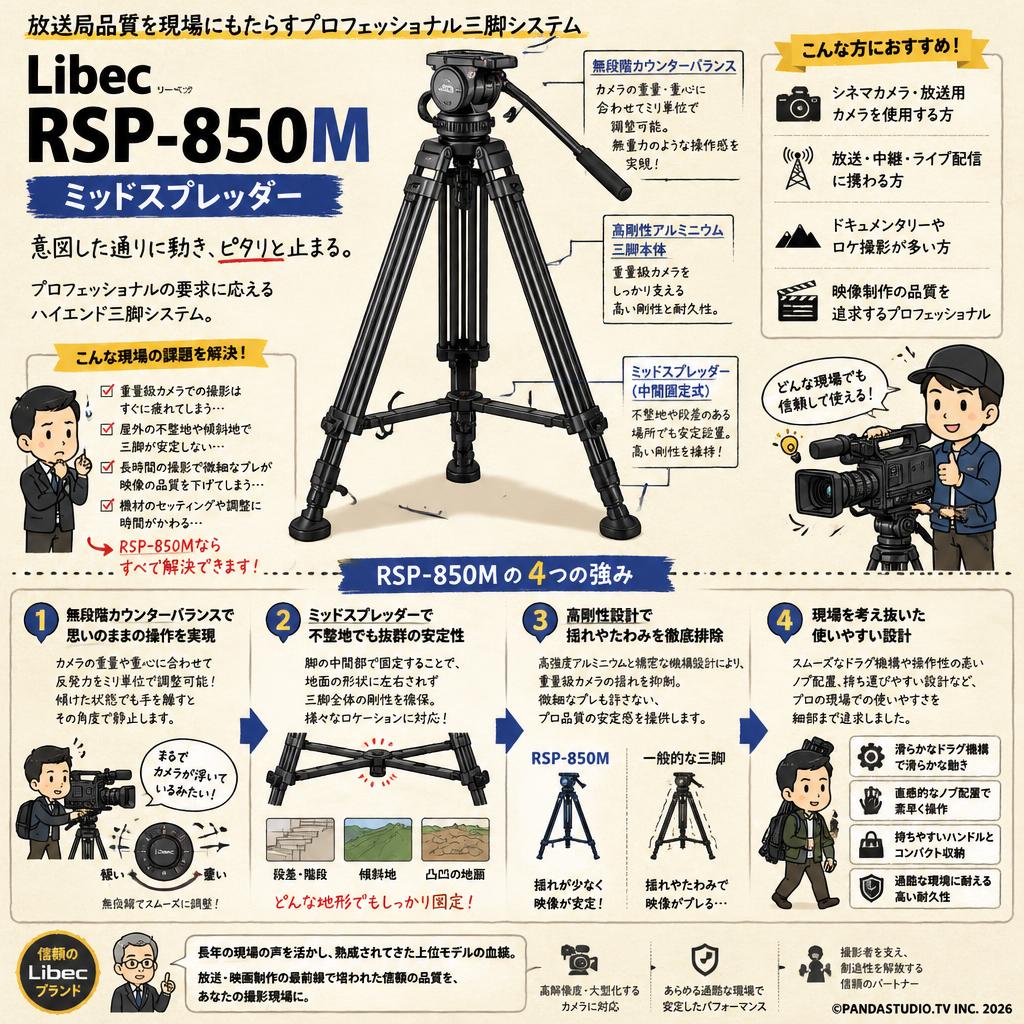 Libec リーベック RSP-850M ミッドスプレッダー 概要