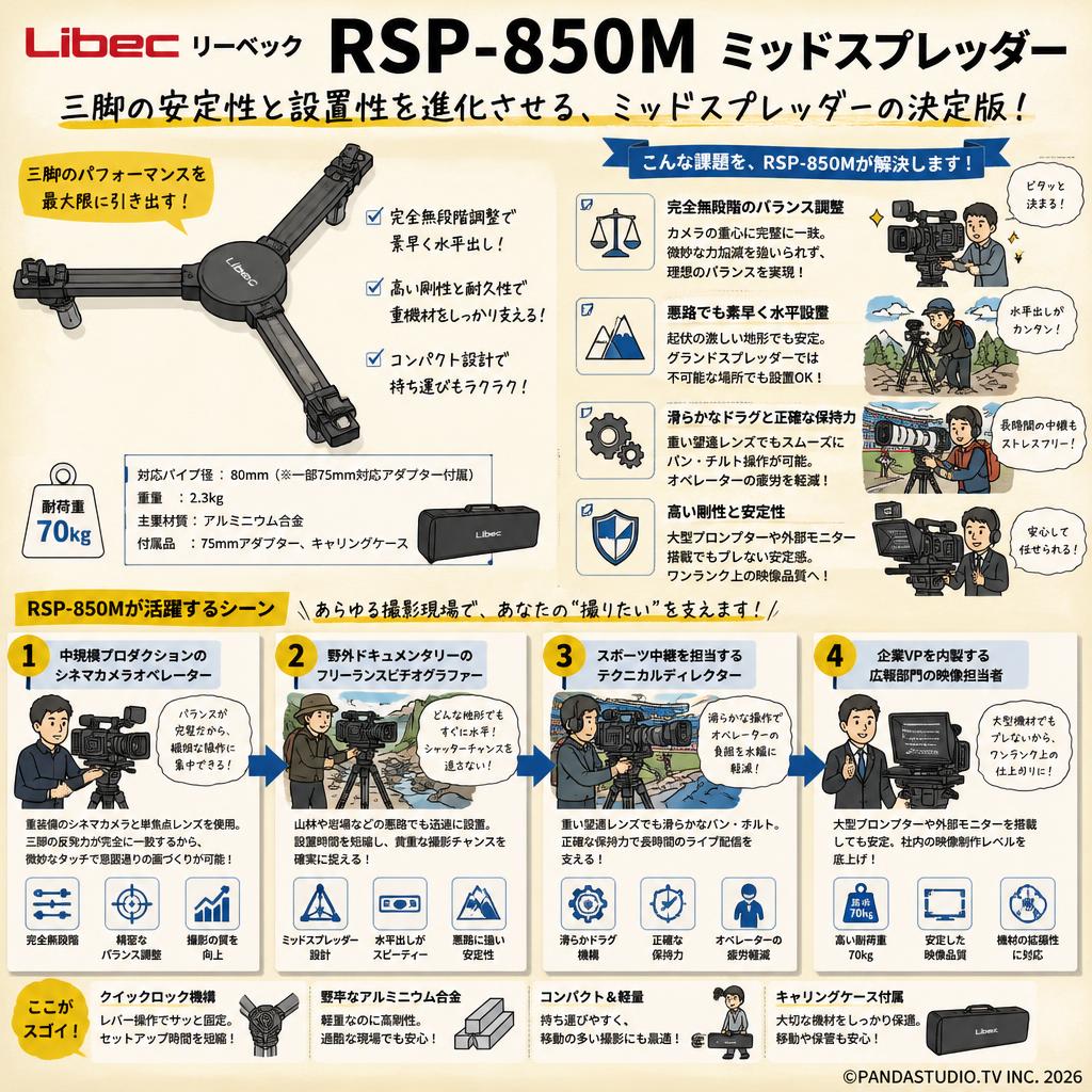 Libec リーベック RSP-850M ミッドスプレッダー おもな対象のお客様