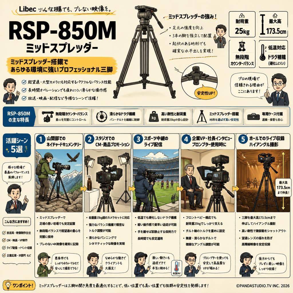 Libec リーベック RSP-850M ミッドスプレッダー 用途