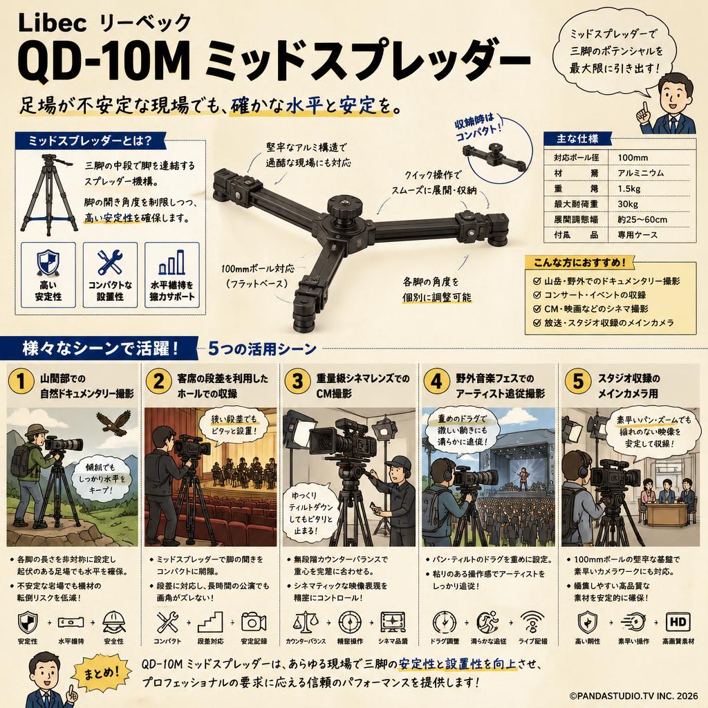 Libec リーベック QD-10M ミッドスプレッダー 用途