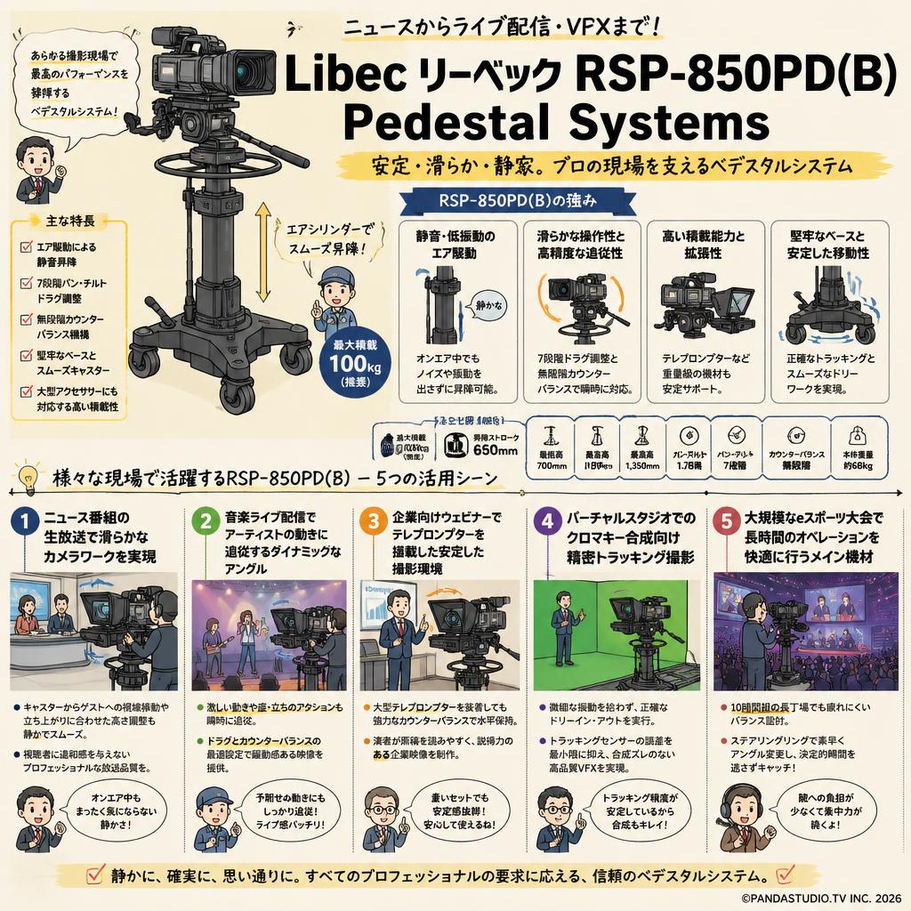 Libec リーベック RSP-850PD(B) Pedestal Systems 用途