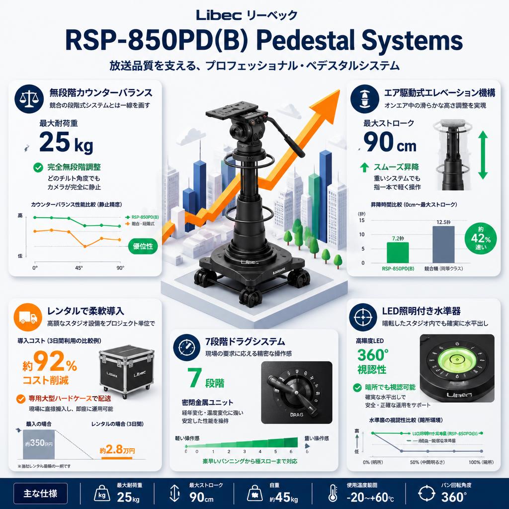 Libec リーベック RSP-850PD(B) Pedestal Systems セールスポイント