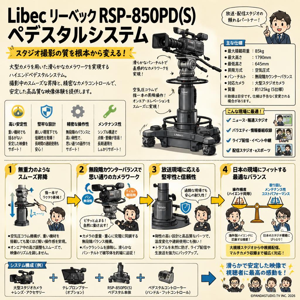 Libec リーベック RSP-850PD(S) Pedestal Systems 概要