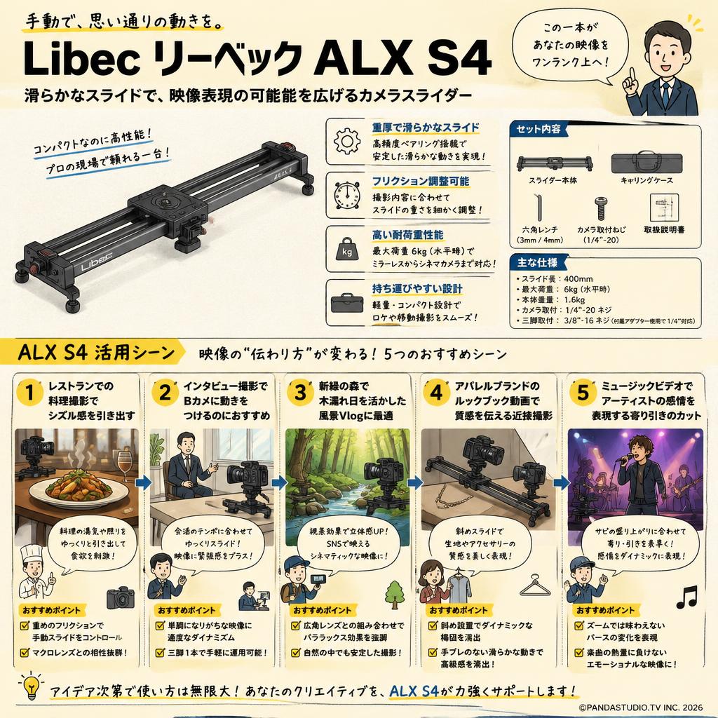 Libec リーベック ALX S4 用途