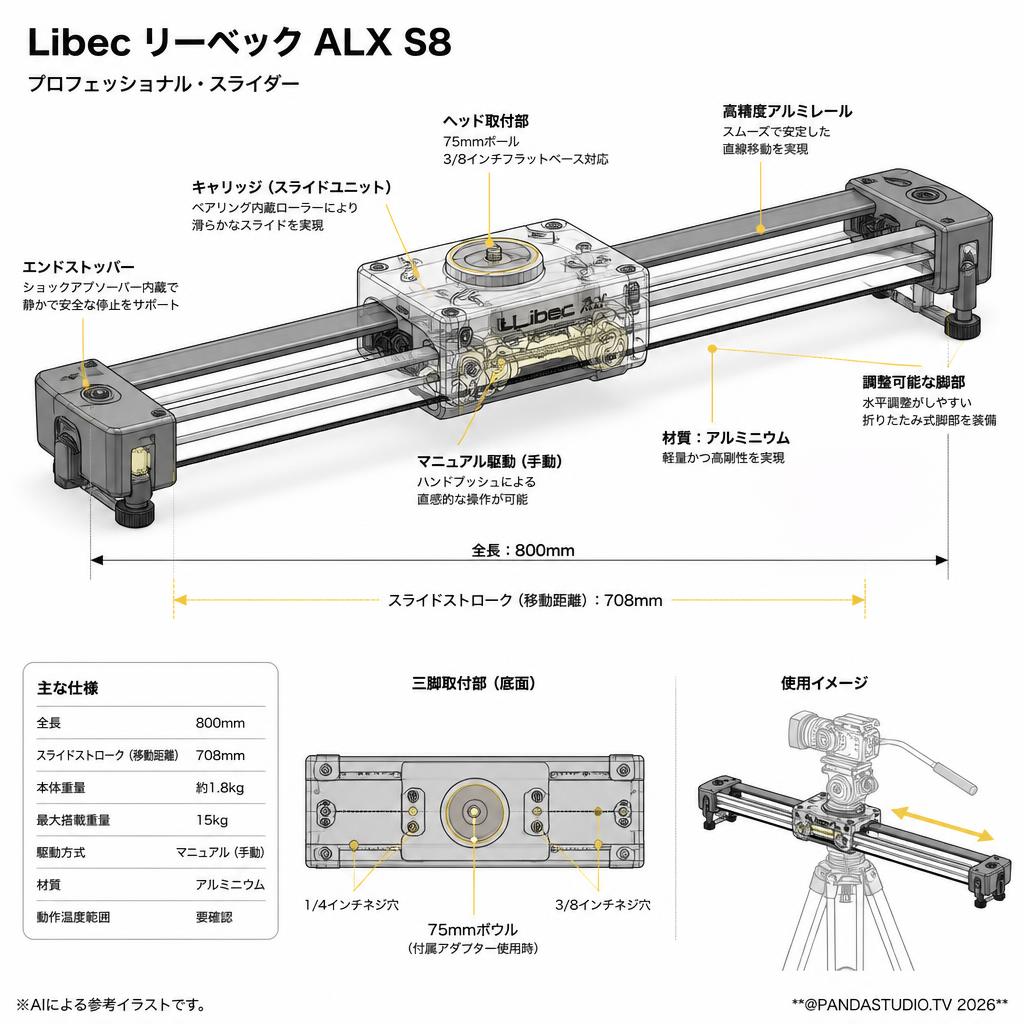 Libec リーベック ALX S8 スペック