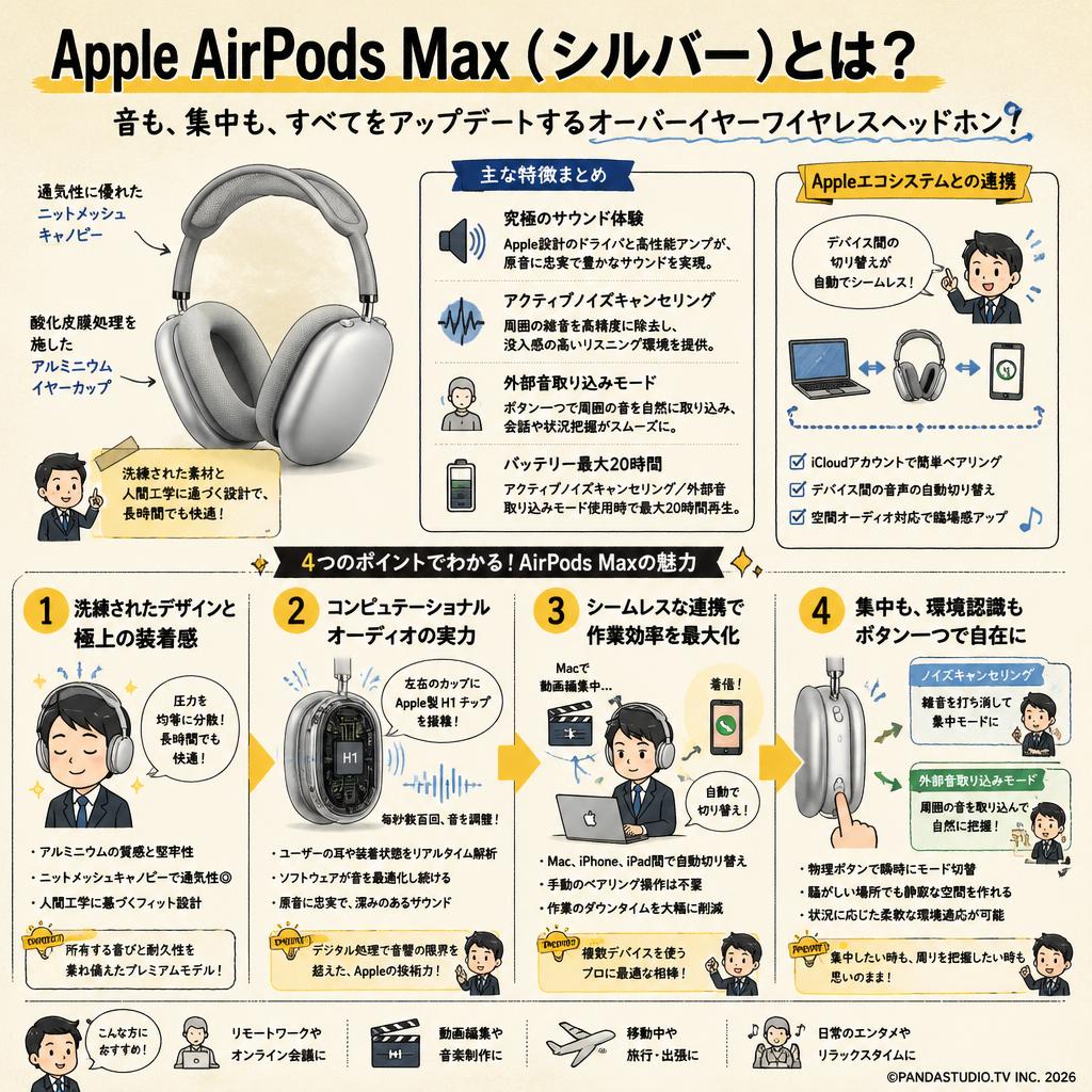 Apple AirPods Max(シルバー) 概要