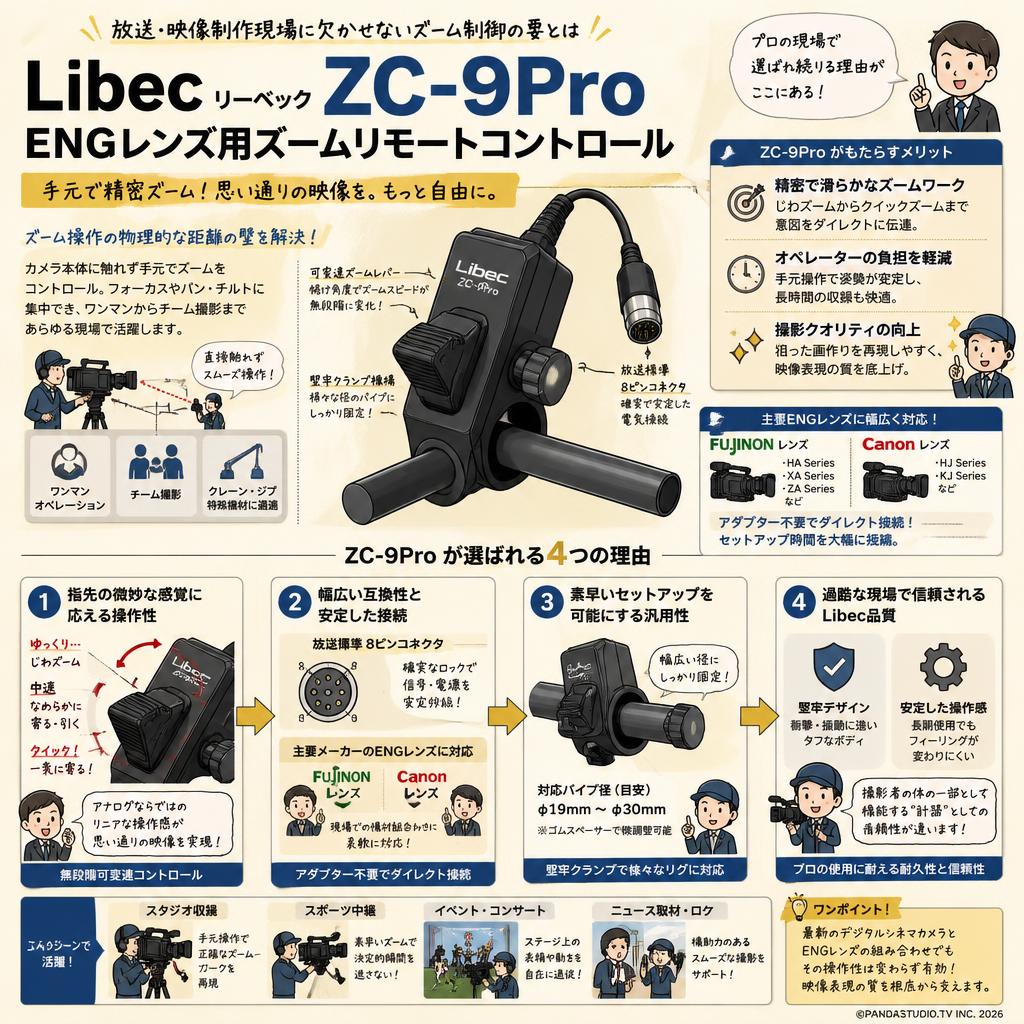 Libec リーベック ZC-9Pro ENGレンズ用ズームリモートコントロール 概要
