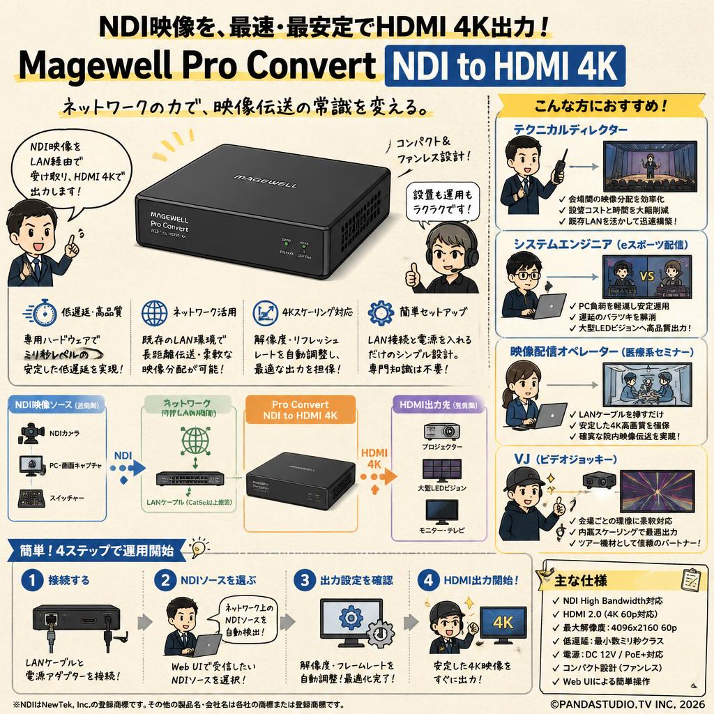 Magewell Pro Convert NDI to HDMI 4K おもな対象のお客様