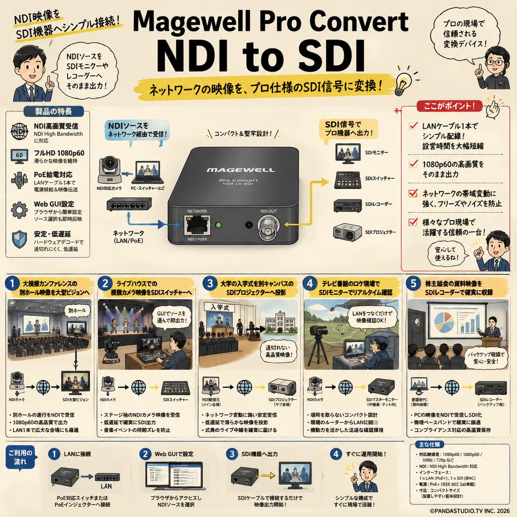 Magewell Pro Convert NDI to SDI 用途