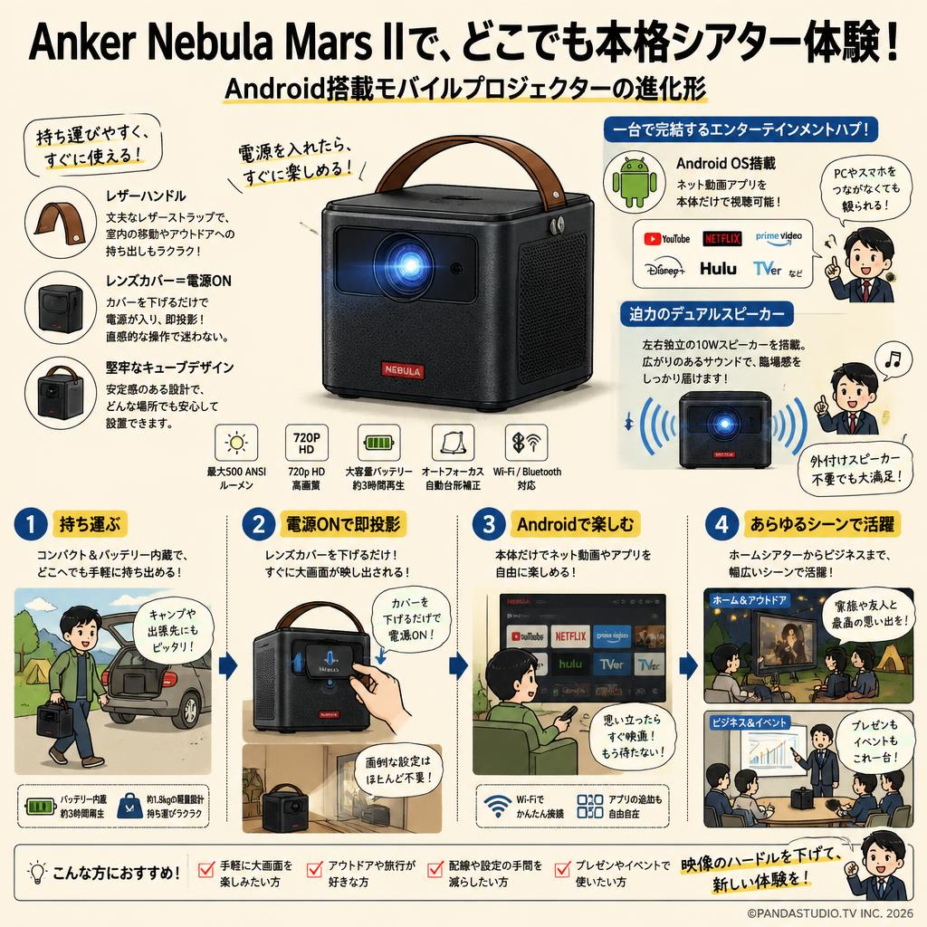 Anker Nebula Mars II（Android搭載モバイルプロジェクター） 概要